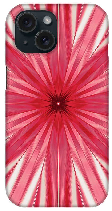 Red iPhone Case featuring the painting Rushing Headlong Quadriptych 3 of 4 by Neece Campione