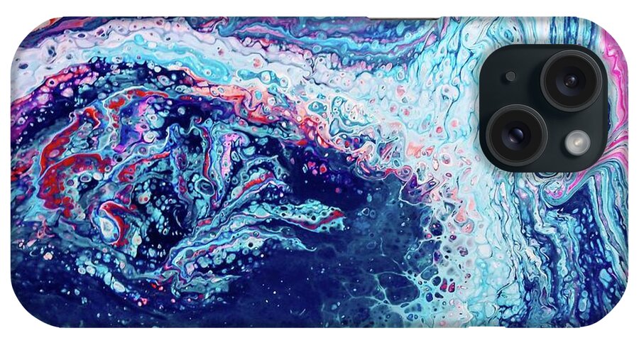 Water iPhone Case featuring the painting Rushing Waters by Anna Adams