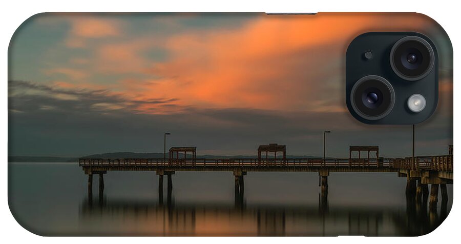 Puget Sound iPhone Case featuring the photograph Ruston Boardwalk at Dusk by Ryan Manuel