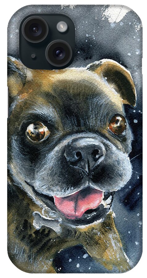 Dog iPhone Case featuring the painting Rusty Dog Painting by Dora Hathazi Mendes