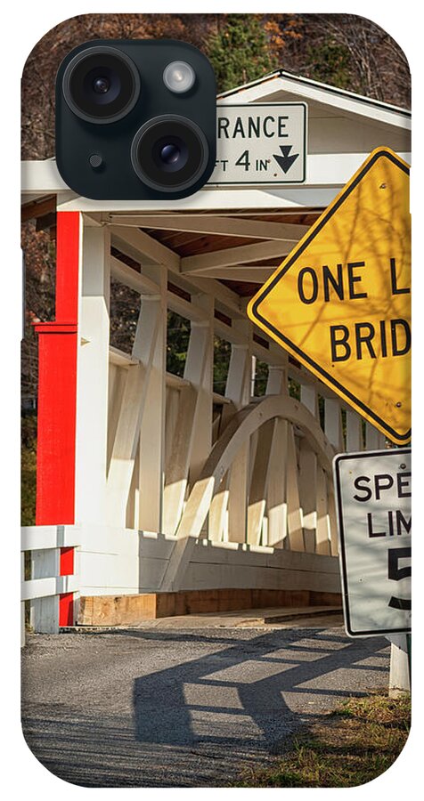 Covered Bridge iPhone Case featuring the photograph Ryot Bridge by Norman Reid