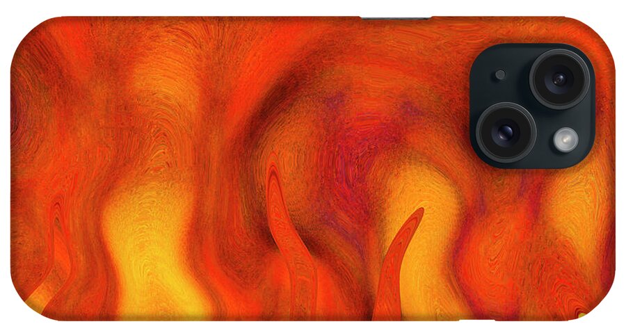 Bright Colors iPhone Case featuring the mixed media Sacred fire by Elena Gantchikova