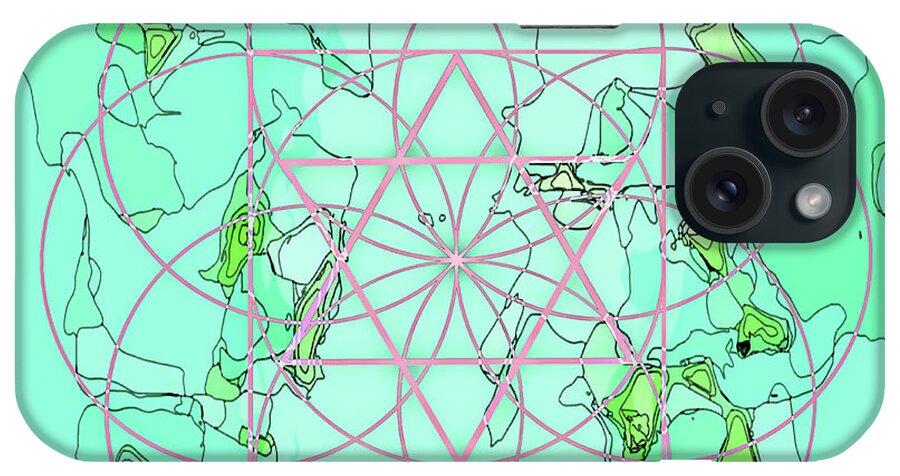 Sacred Geometry iPhone Case featuring the digital art Sacred Geometry_8 by Az Jackson