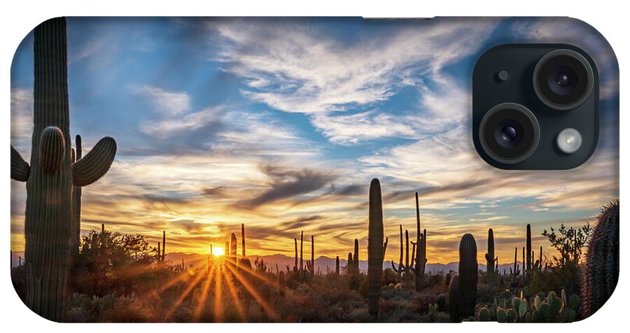 Cactus iPhone Case featuring the photograph Saguaro Sunset by Michael Smith