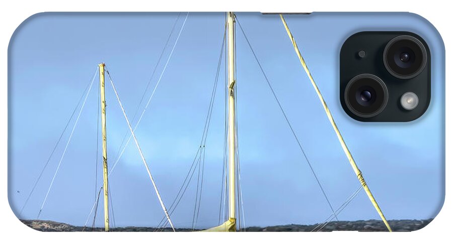 Morro Bay Harbor iPhone Case featuring the photograph Sail Boat in Quiet Water Morro Bay Detail by Floyd Snyder