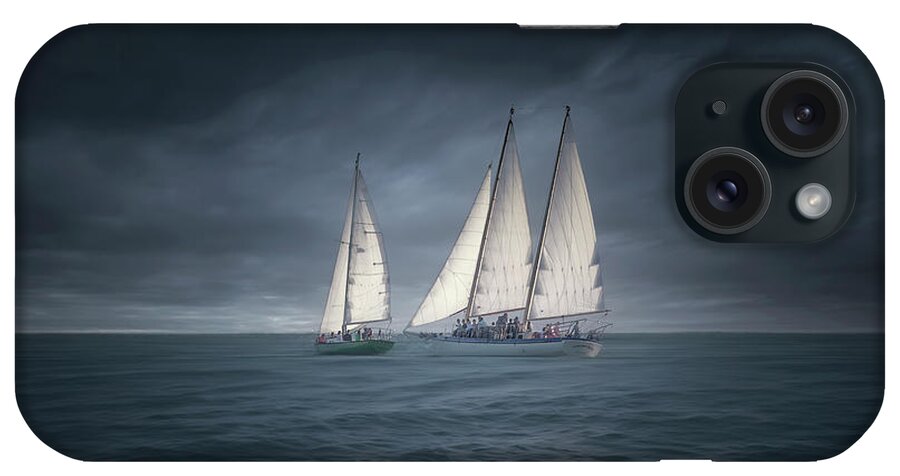 Sailboat iPhone Case featuring the photograph Sail Into the Storm by Mark Andrew Thomas