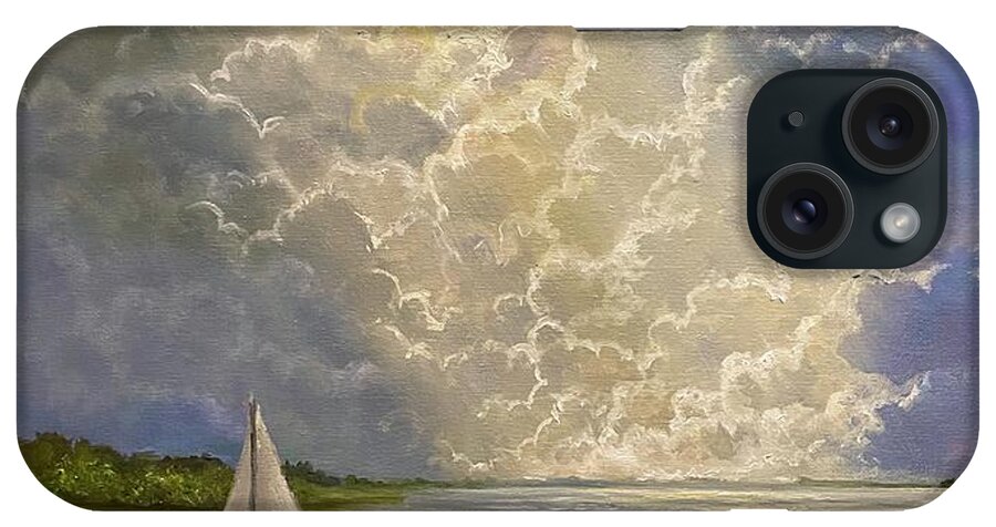 Sailing iPhone Case featuring the painting Sailing The Light by Rand Burns