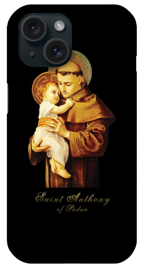 St Anthony iPhone Case featuring the digital art Saint Anthony of Padua by Beltschazar