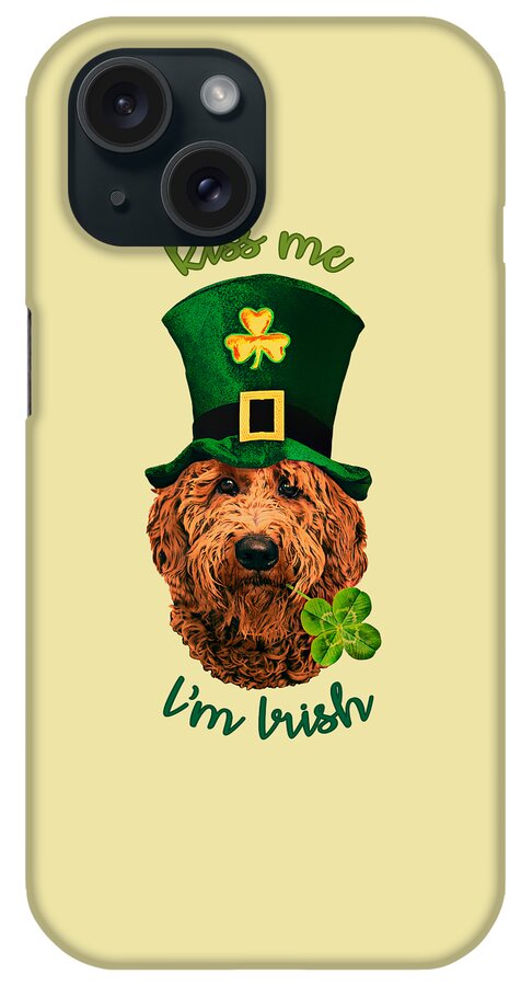 Dog iPhone Case featuring the digital art Saint Patrick's Day Irish Doodle by Madame Memento