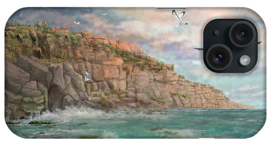 Seascape iPhone Case featuring the digital art Salt Air by Marilyn Cullingford