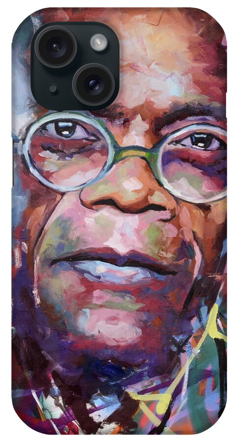 Samuel L Jackson iPhone Case featuring the painting Samuel L Jackson by Richard Day