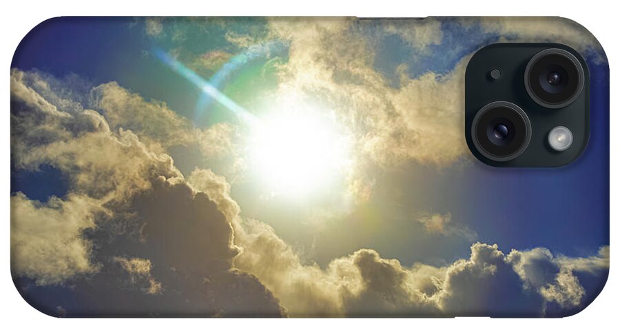 Clouds iPhone Case featuring the photograph San Diego Clouds With SunFlare by Phyllis Spoor