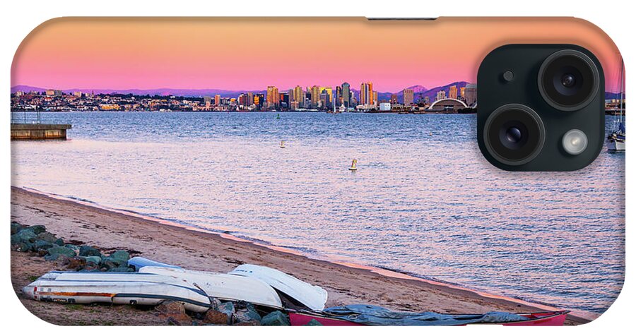 Cityscape iPhone Case featuring the photograph San Diego Winter's Night by Ryan Huebel