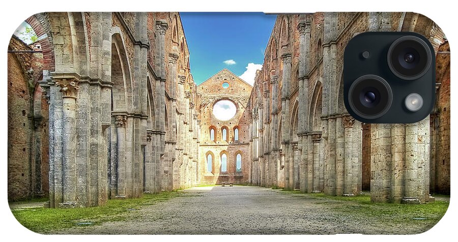 Church iPhone Case featuring the photograph San Galgano Abbey - Tuscany - Italy by Paolo Signorini