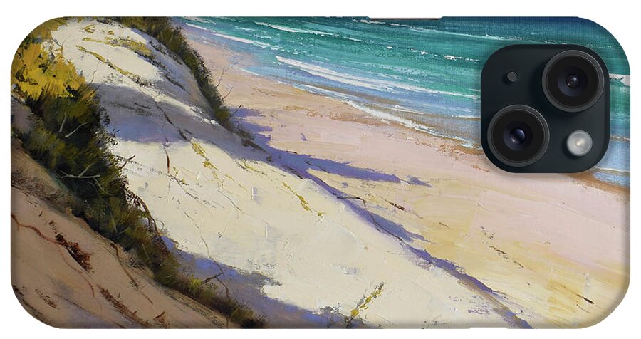 Dunes iPhone Case featuring the painting Sandy coastline painting by Graham Gercken