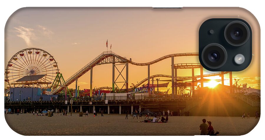 Amusement Park iPhone Case featuring the photograph Santa Monica Pier by Darrell DeRosia