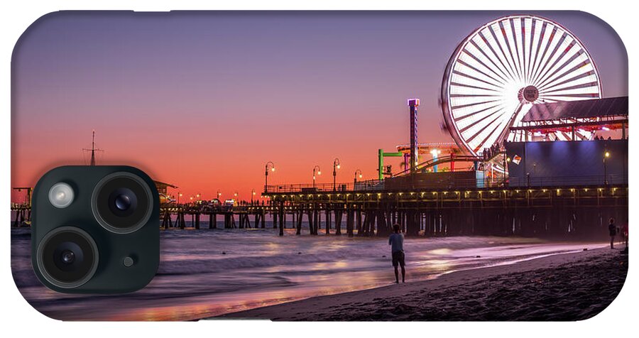 California iPhone Case featuring the photograph Santa Monica Pier Summer Sunset by Dee Potter