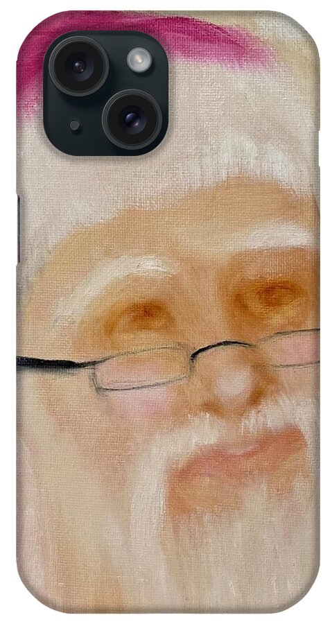 Santa iPhone Case featuring the painting Santa by Sheila Mashaw