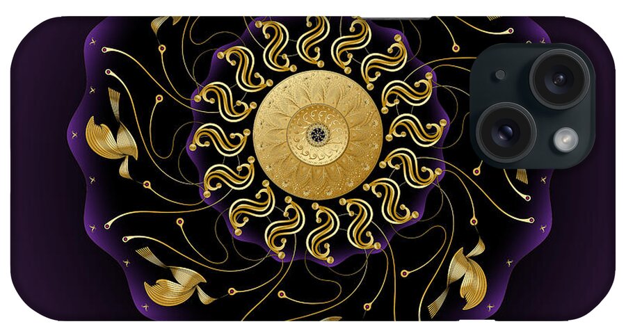 Mandala iPhone Case featuring the digital art Sayer's World Ornativo Vero Circulus No 4144 by Alan Bennington