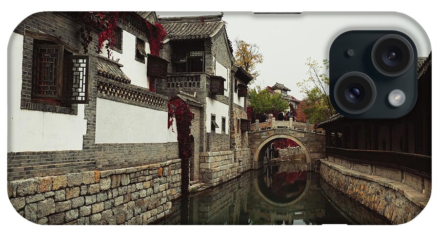 Gubei iPhone Case featuring the photograph Scenic Canal in Gubei Water Town. by Iryna Liveoak