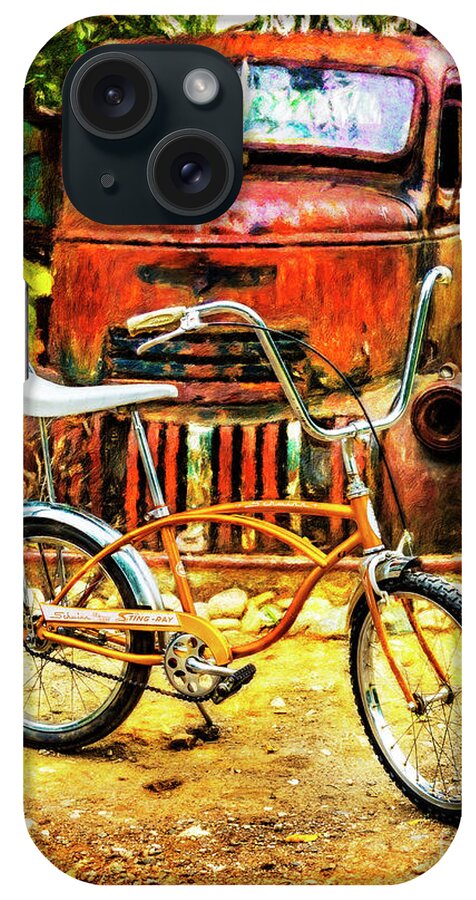 Belfry iPhone Case featuring the photograph Schwinn Coppertone Deluxe Sting-Ray by Craig J Satterlee