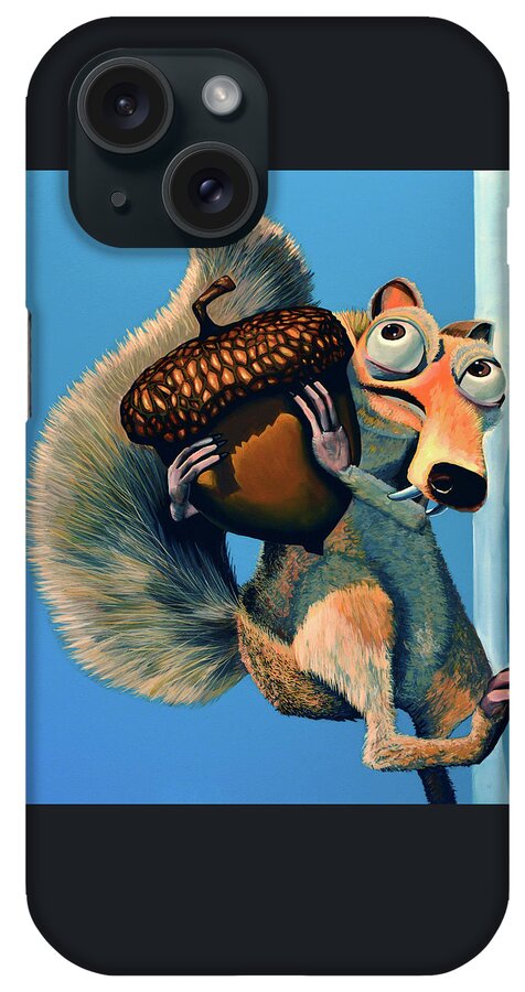 Scrat iPhone Case featuring the painting Scrat Painting by Paul Meijering
