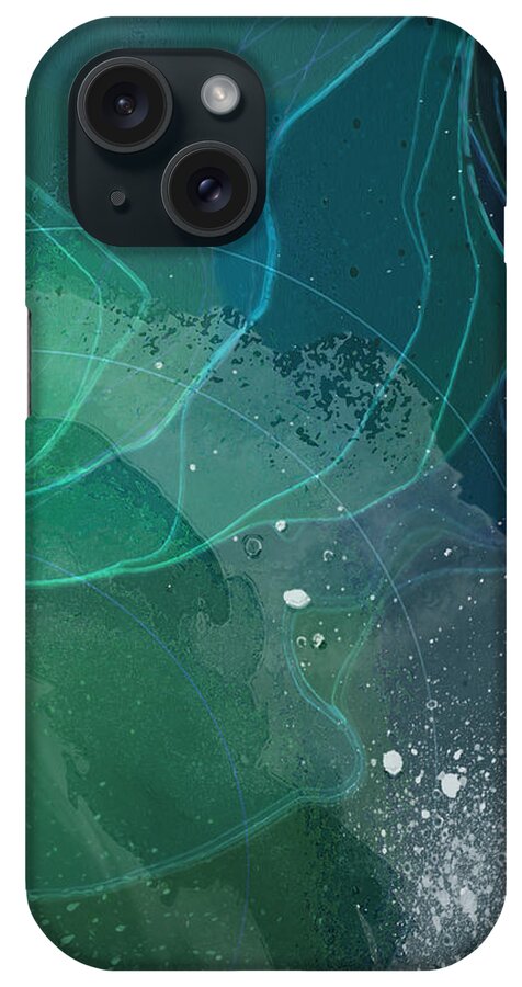 Abstract iPhone Case featuring the digital art Sea Glass by Gina Harrison