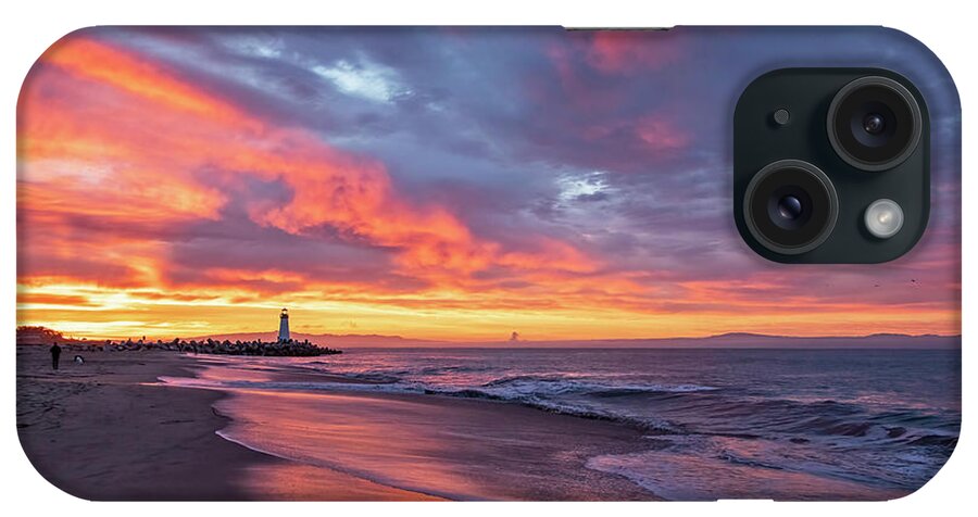 Santa Cruz iPhone Case featuring the photograph Seabright Beach Sunrise #6 by Carla Brennan