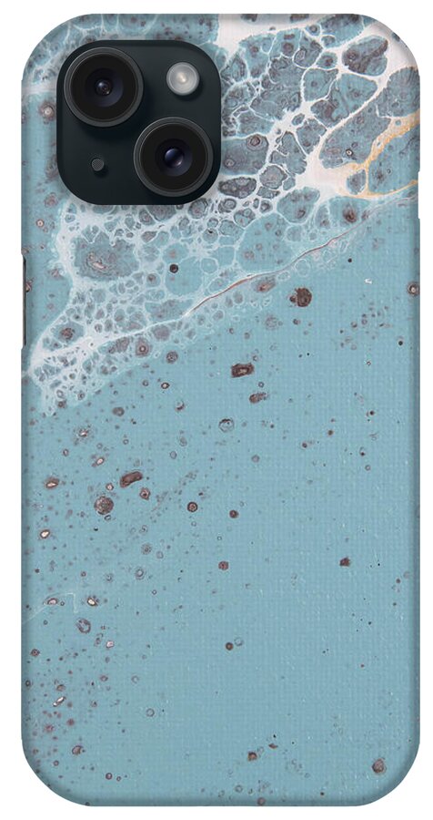 Abstract iPhone Case featuring the painting Seafoam Abstract 2 by Jani Freimann