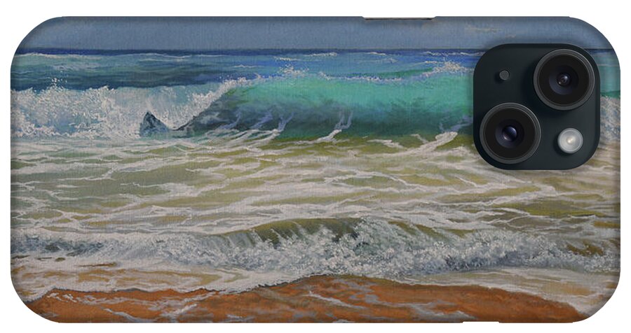 Wave iPhone Case featuring the painting Seafoam by Charles Owens