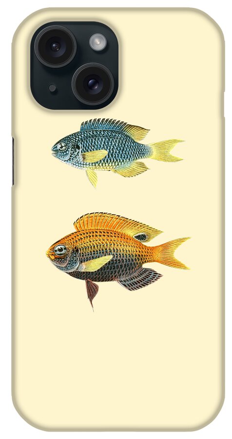Fish iPhone Case featuring the digital art Sealife Fish Decor by Madame Memento