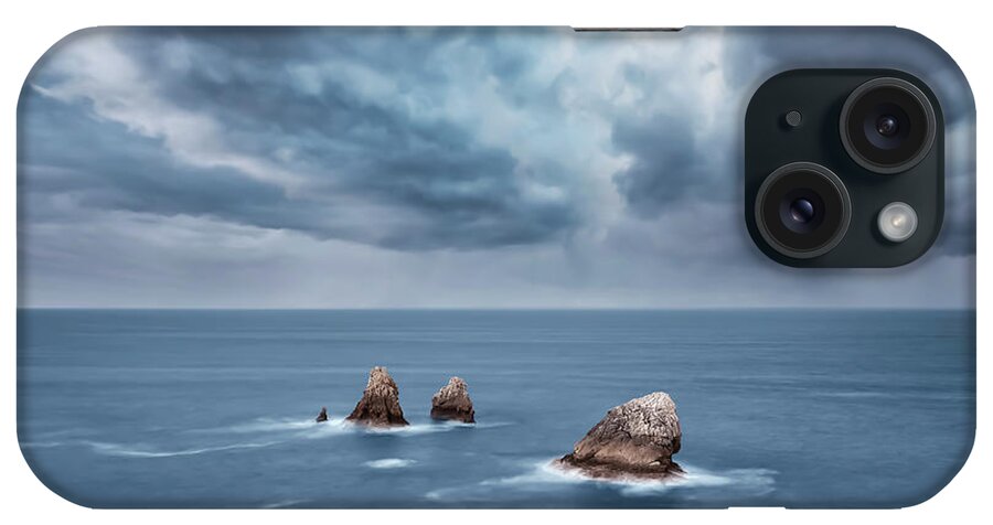 Aerial Landscape iPhone Case featuring the photograph Seascape in Summer by Manjik Pictures