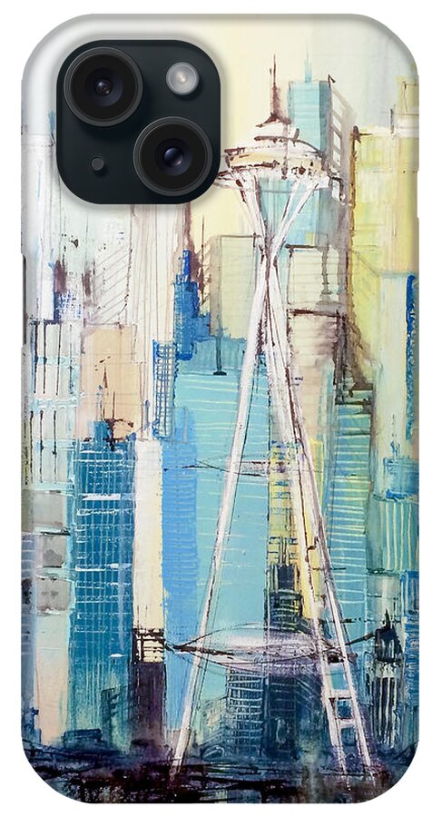 Seattle iPhone Case featuring the painting Seattle by Irina Rumyantseva