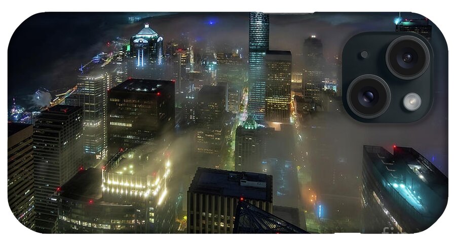 Seattle iPhone Case featuring the photograph Seattle Night Fog by Mike Reid