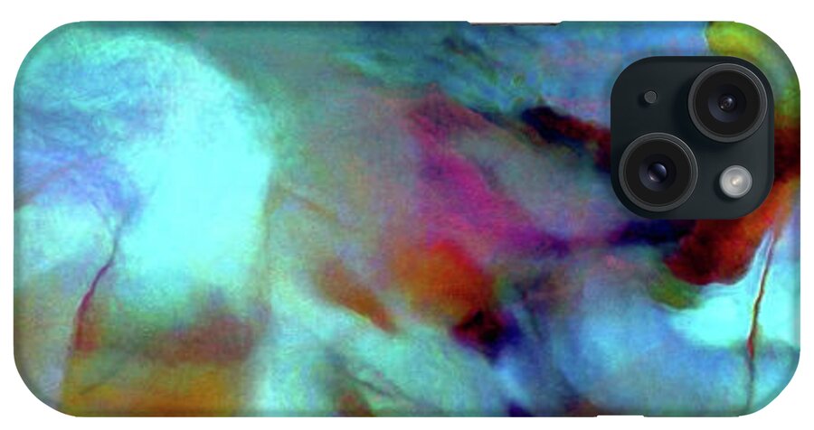 Abstract Flower iPhone Case featuring the painting Secret Garden - Abstract Art by Jaison Cianelli