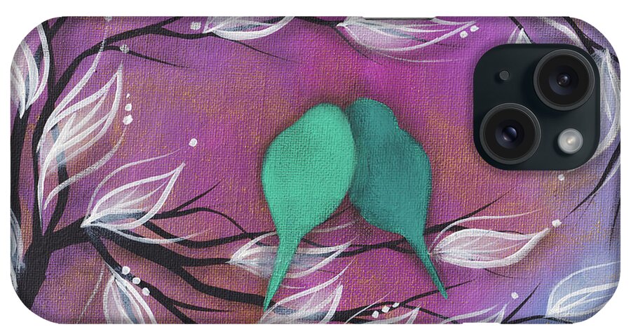 Love Birds iPhone Case featuring the painting Sei La Mia Vita by Abril Andrade