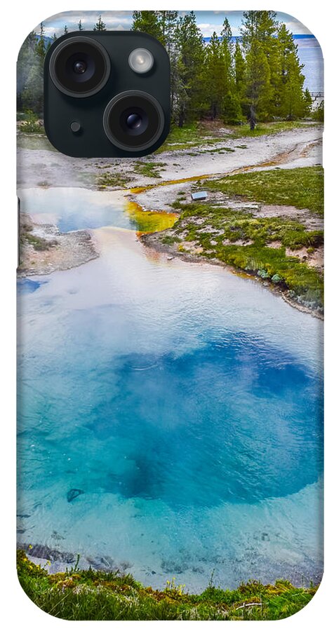 Seismograph iPhone Case featuring the photograph Seismograph Pool - Yellowstone National Park by Bonny Puckett