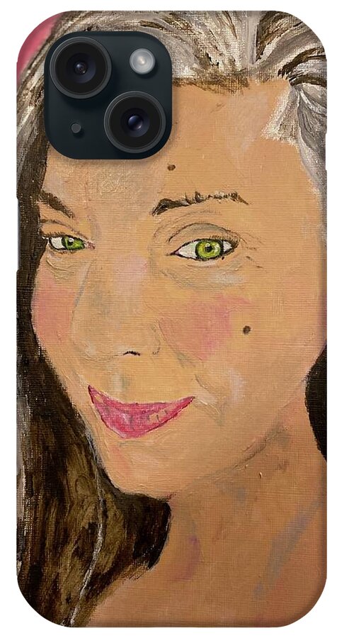Female iPhone Case featuring the painting Melody Self Portrait by Melody Fowler
