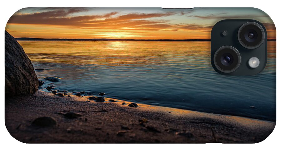 Shoreline iPhone Case featuring the photograph Serene Sunrise by Joe Holley