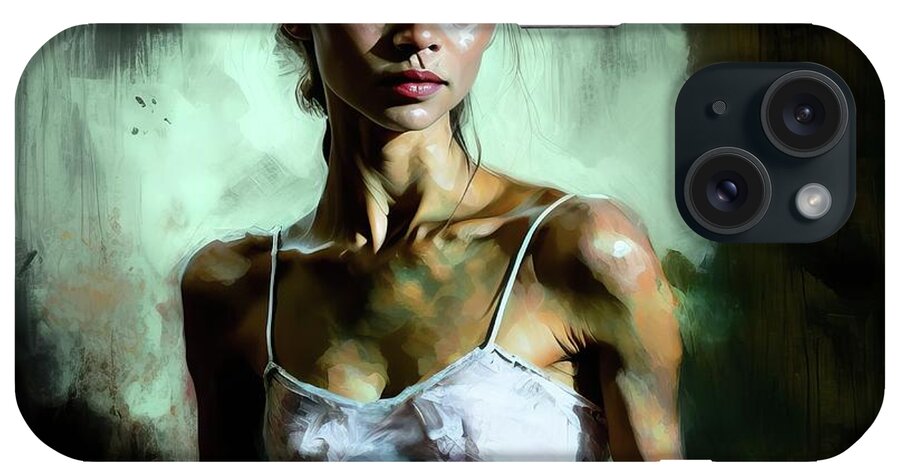 Dancer iPhone Case featuring the digital art Sexy Ballerina by My Head Cinema