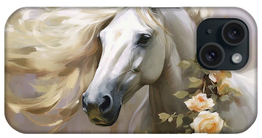 Horse iPhone Case featuring the painting She Shines by Tina LeCour