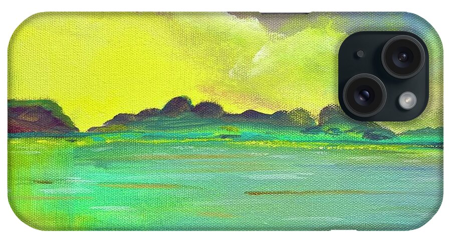 Sun iPhone Case featuring the painting Shine on Me by Stacey Zimmerman
