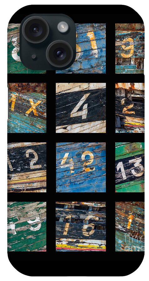 Numbers iPhone Case featuring the photograph Shipwrecks numbers vertical collage by Delphimages Photo Creations