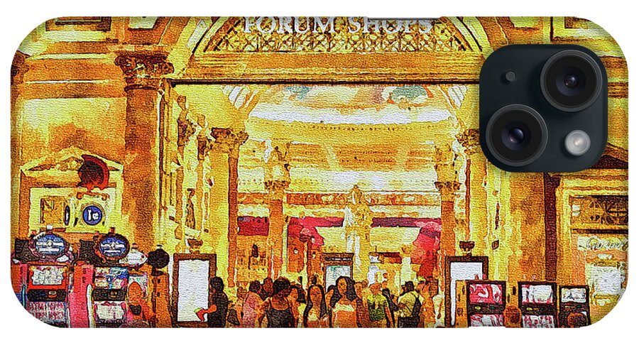 Shoppers iPhone Case featuring the photograph Shoppers and Gamblers Las Vegas by Tatiana Travelways