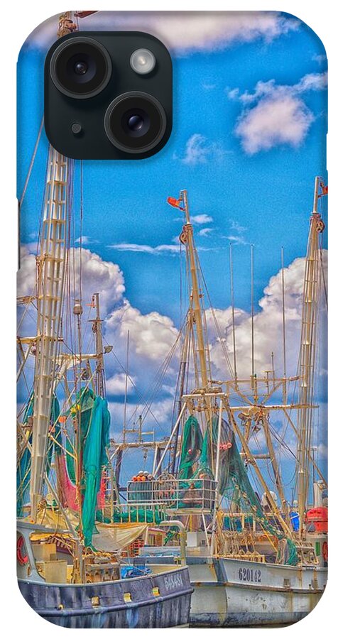 Shrimp Boat iPhone Case featuring the photograph Shrimp is Here by Alison Belsan Horton