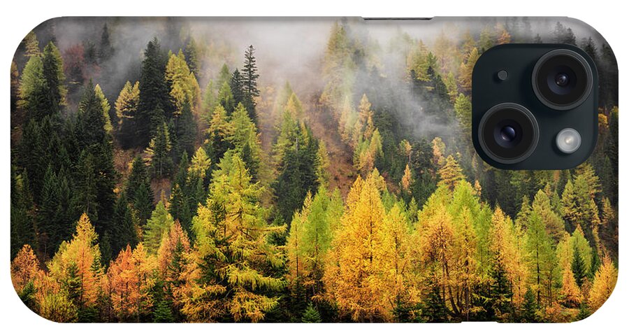 Alpine iPhone Case featuring the photograph Shrouded in mist by Dominique Dubied