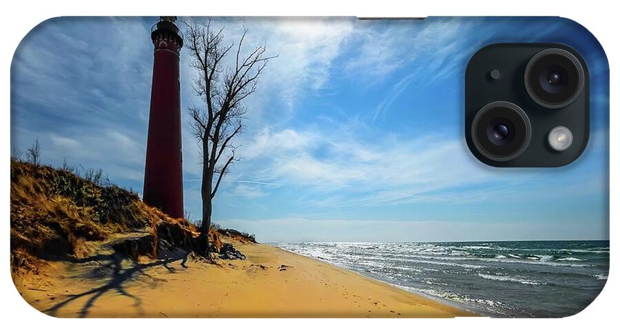 Northernmichigan iPhone Case featuring the photograph Silver Lake Lighthouse..... IMG_8835 HRes by Michael Thomas