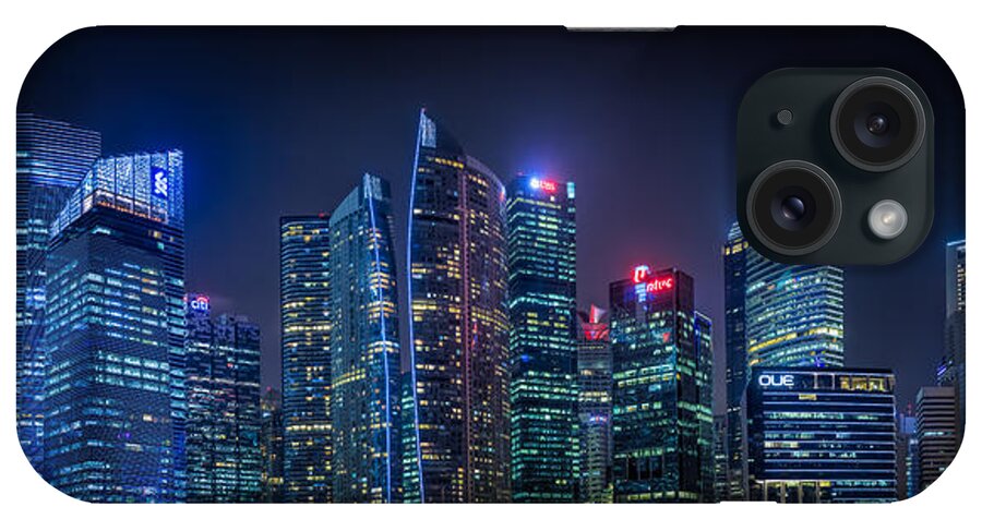 Panorama iPhone Case featuring the photograph Singapore Skyline Panorama by Rick Deacon