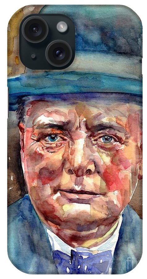 Winston iPhone Case featuring the painting Sir Winston Churchill by Suzann Sines