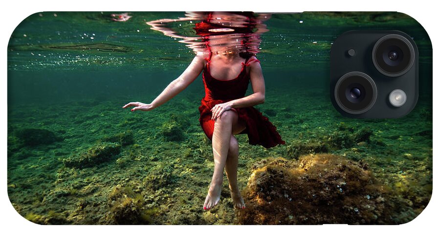 Underwater iPhone Case featuring the photograph Sitting by Gemma Silvestre